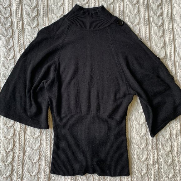 A Byer Black Sweater with Button Accents - Picture 1 of 4